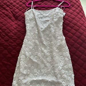 Guess White Mini Slip Dress Sequence Bridal Dress